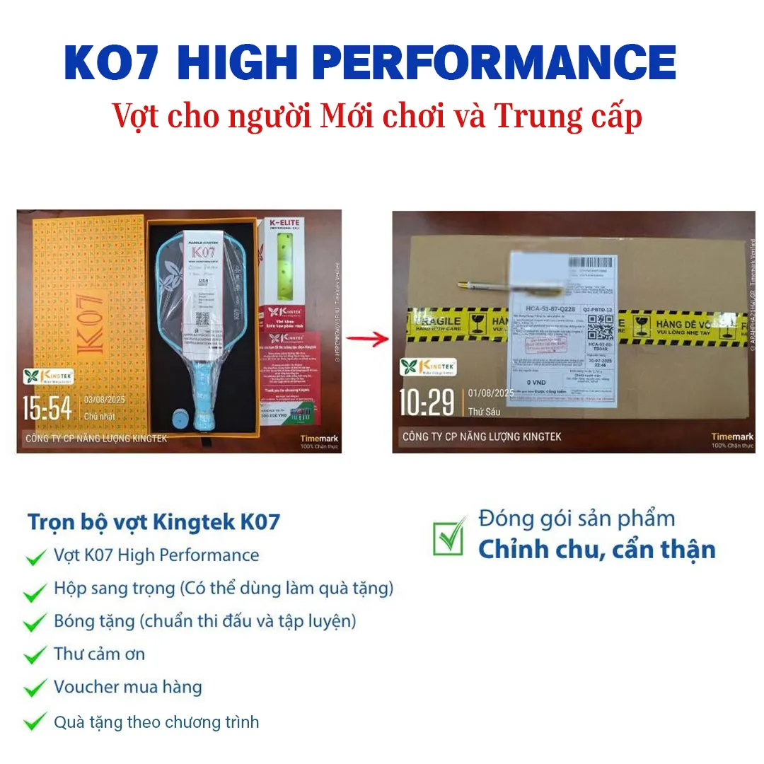 vợt pickleball K07 xanh blue 7