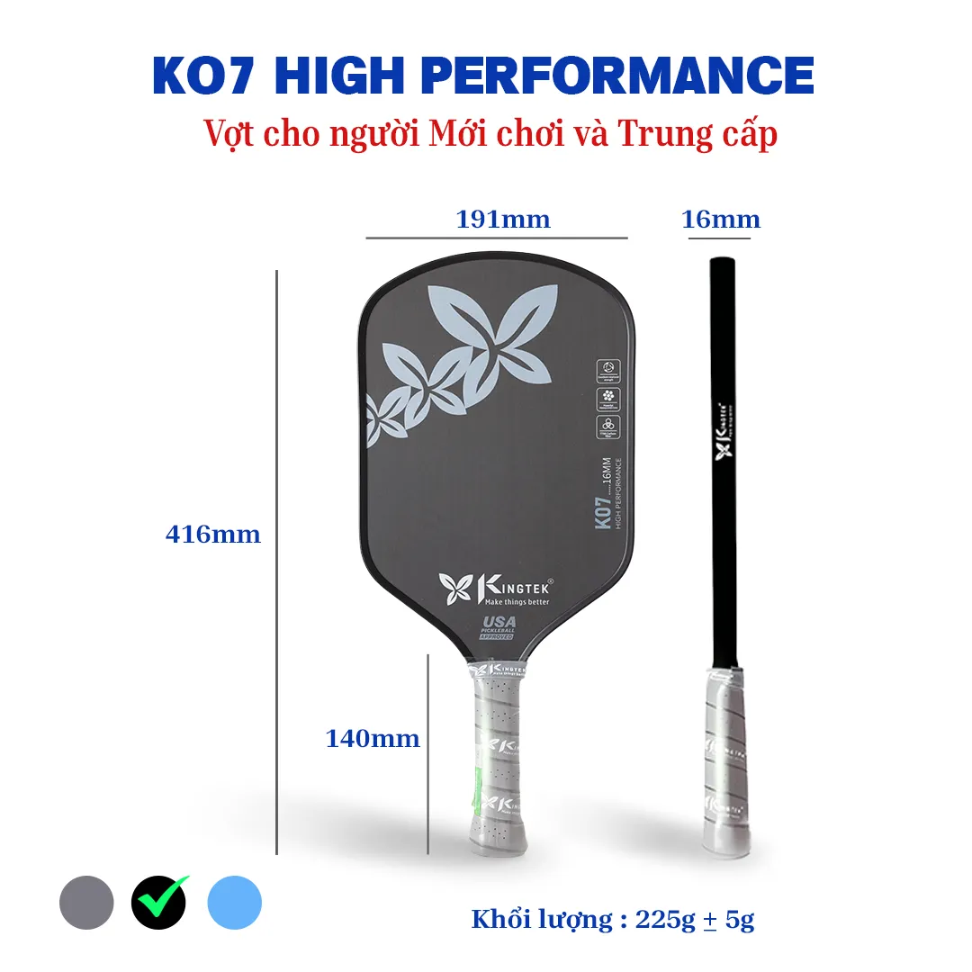 vợt pickleball K07 grey 4