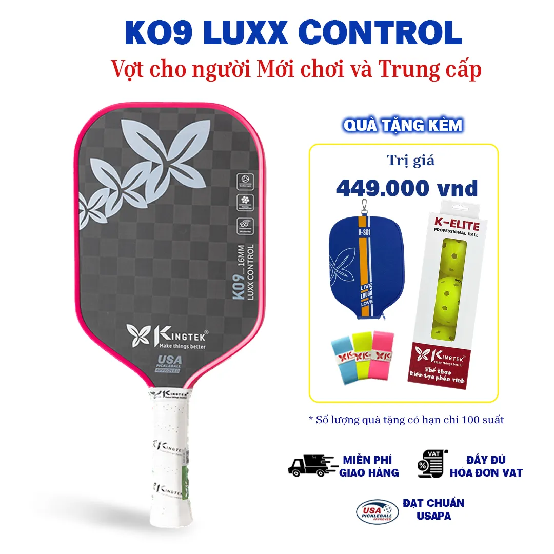 vợt pickleball K09 hồng 2