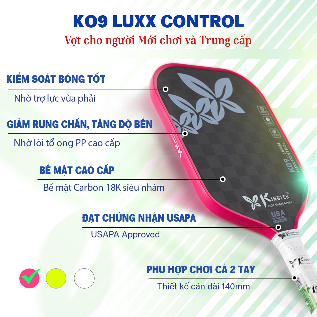 vợt pickleball K09 Luxx Control