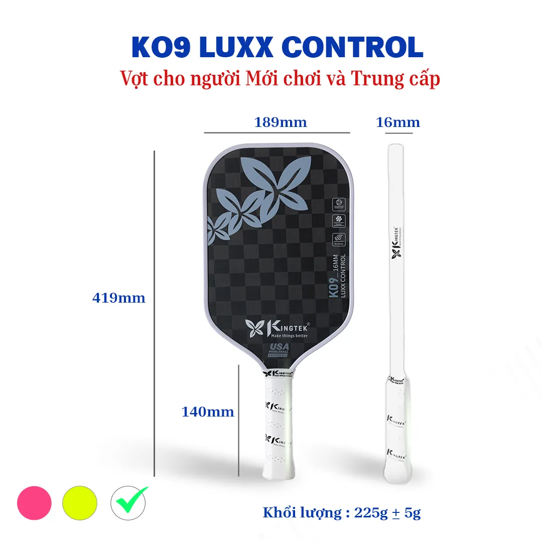 vợt pickleball K09 trắng 4